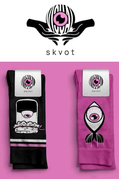 логотип для инстаграм-журнала visual skvot