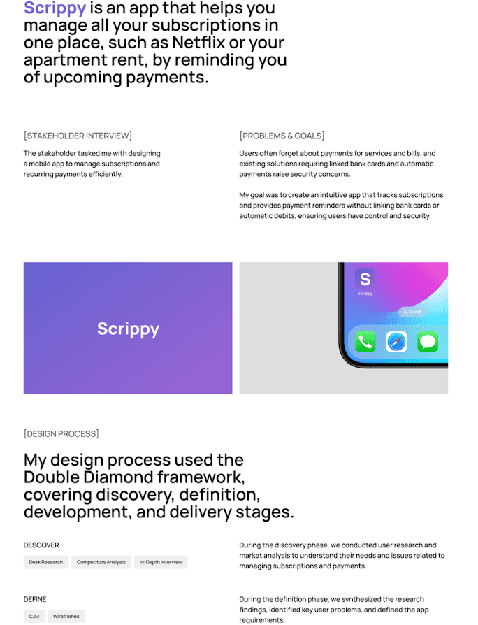 Scrippy Subscription Management App